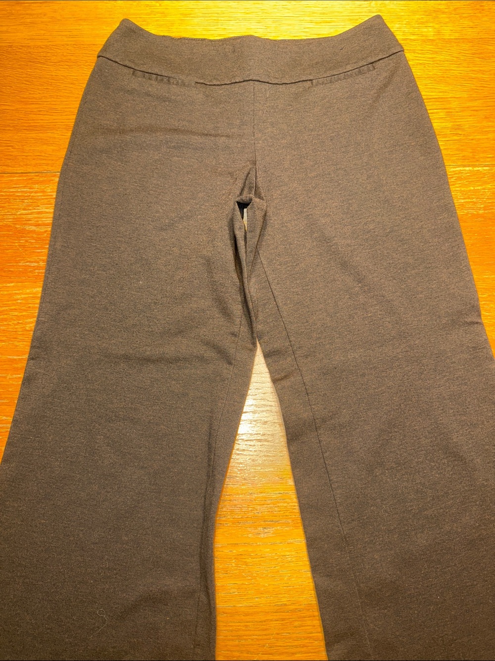 New York & Company Brown Wide-Leg Pull-On Pants